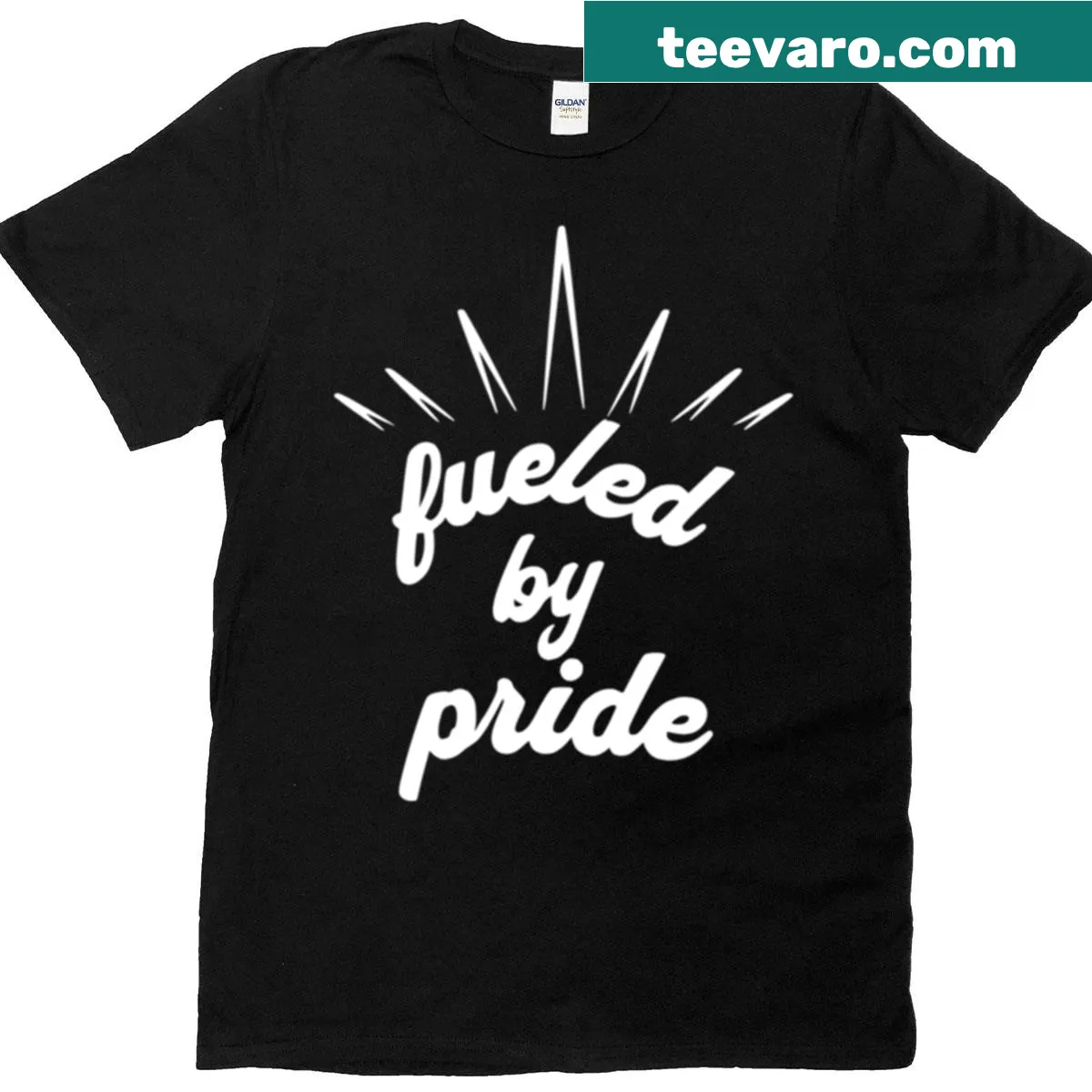 Motivational T-shirt with a pride-themed quote design — on a men's t-shirt