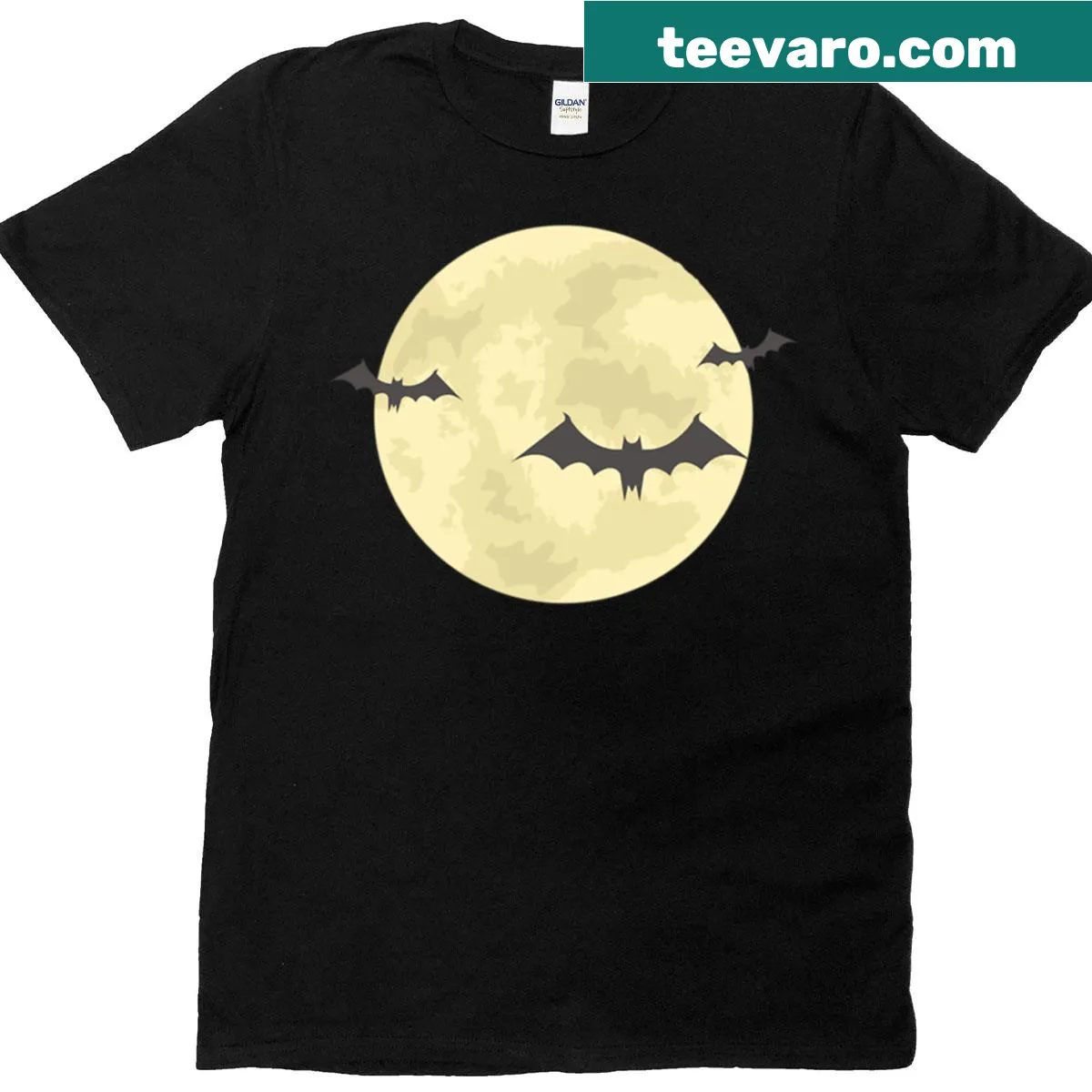 Graphic of a full moon on a nature-themed t-shirt — on a men's t-shirt