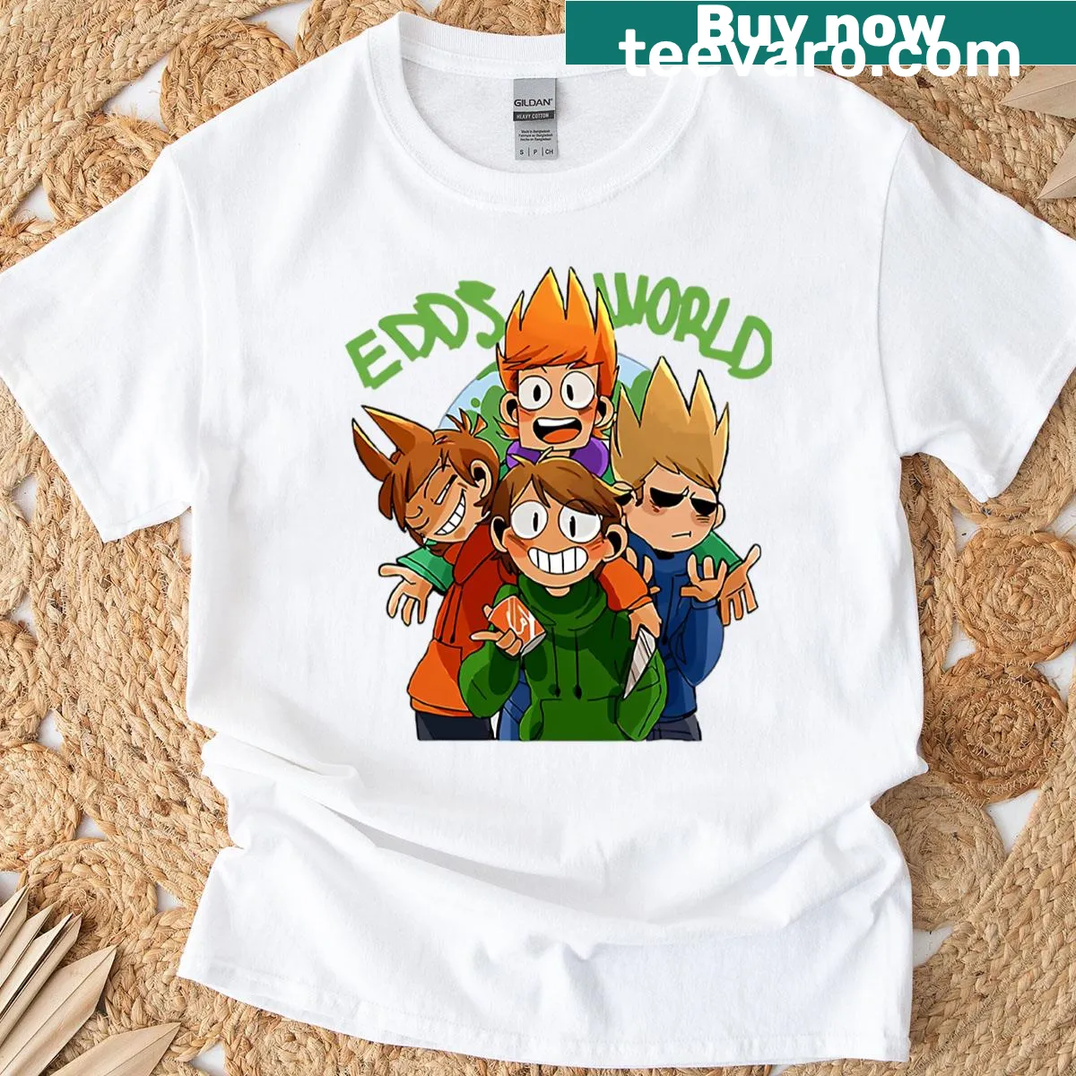 Vintage-style T-shirt with a cartoon logo celebrating classic movies — on a men's t-shirt