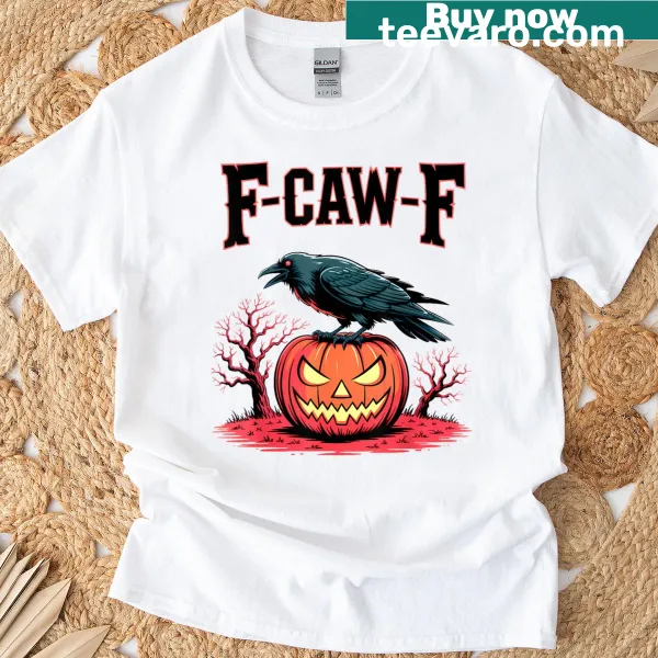 Gothic crow design with humorous text for Halloween