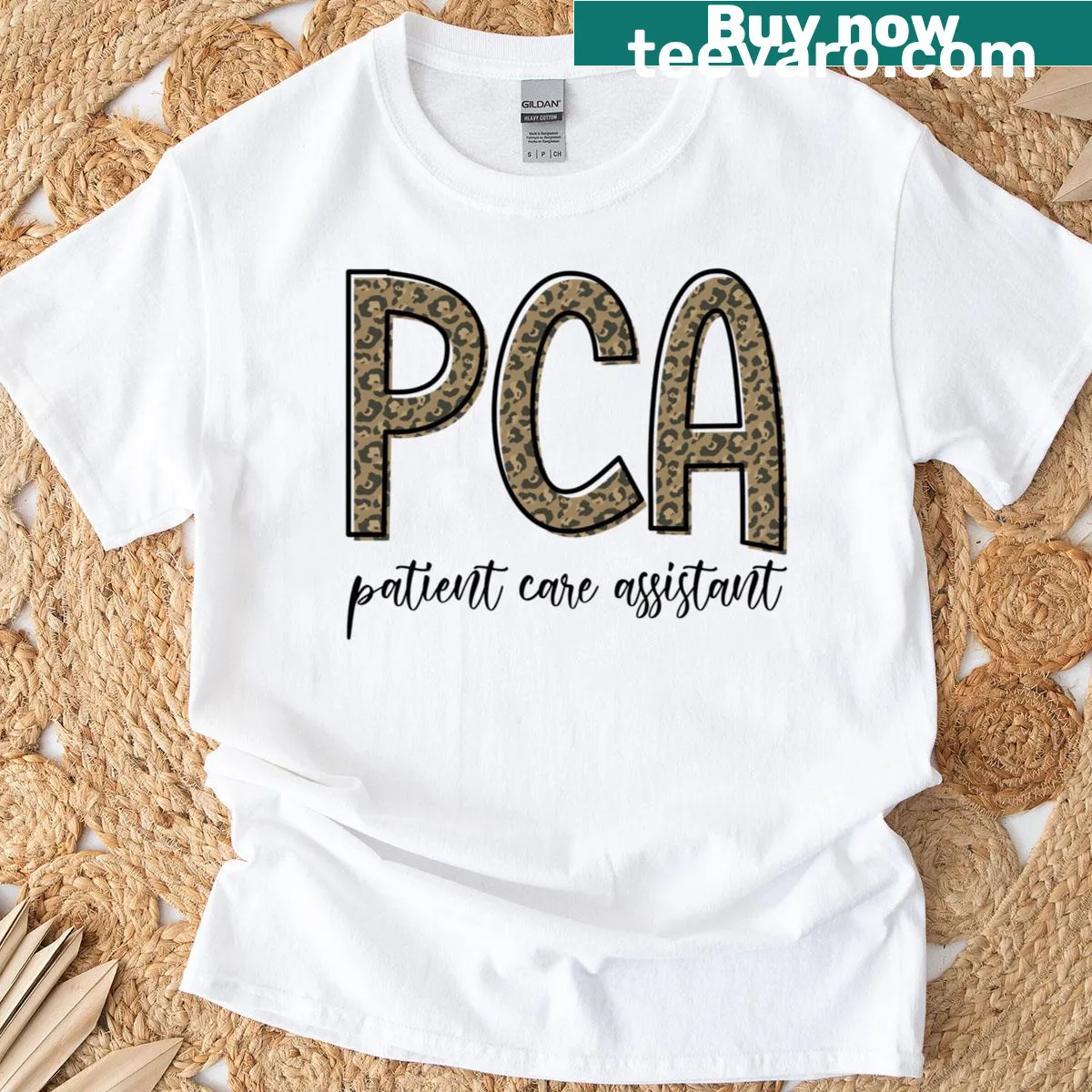 T-shirt featuring a leopard and the text Happy PCA Week — on a men's t-shirt