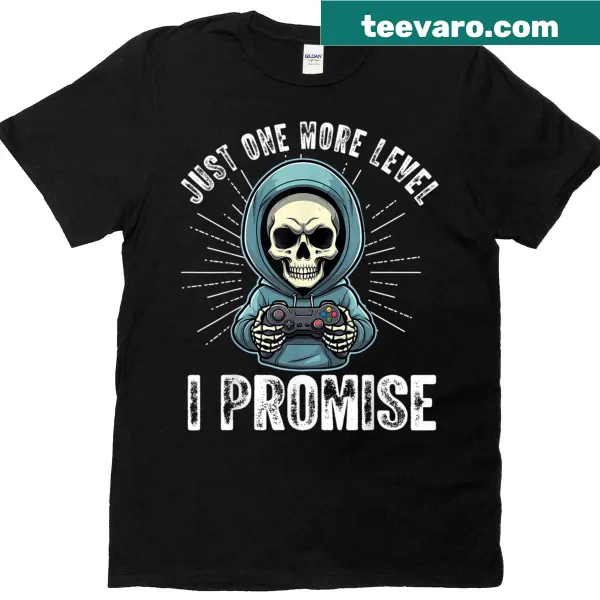 Skeleton gamer graphic on a Halloween t-shirt