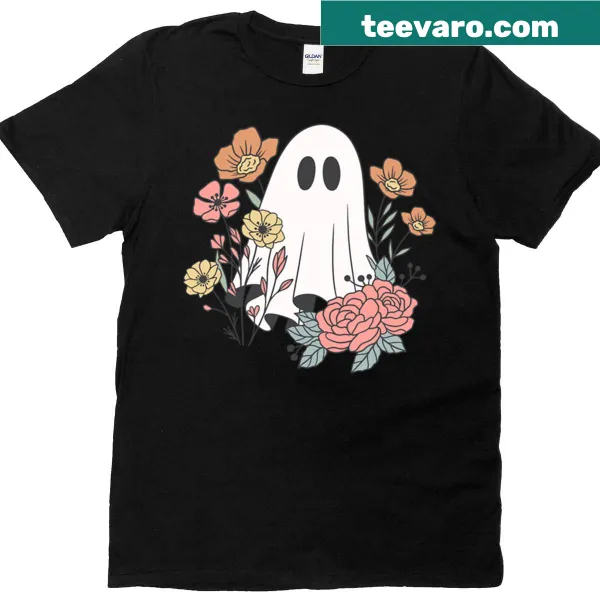 Ghost graphic printed on a casual t-shirt