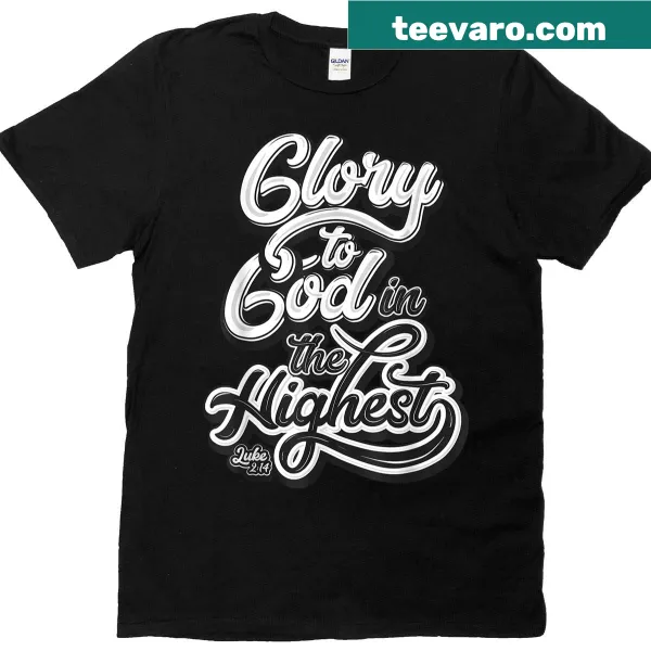 Inspirational Christian T-shirt with the phrase from Luke 2:14