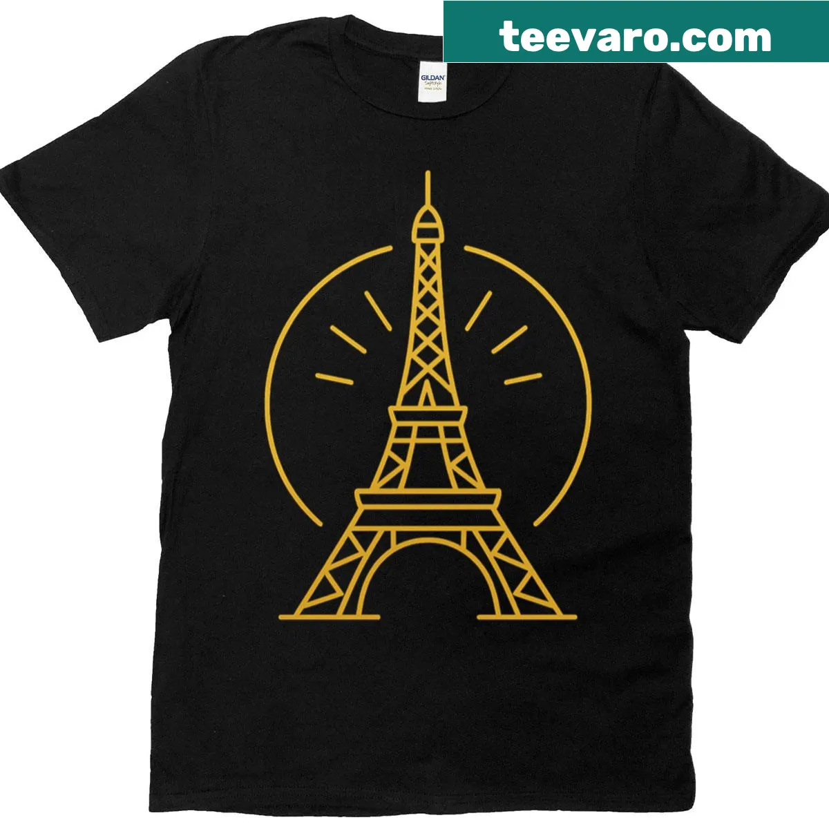 Eiffel Tower illustration on elegant t-shirt — on a men's t-shirt