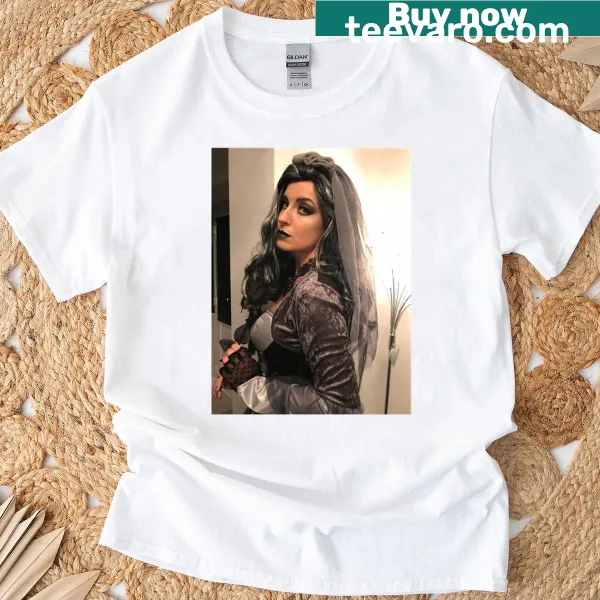Grey Bride Halloween t-shirt with whimsical design