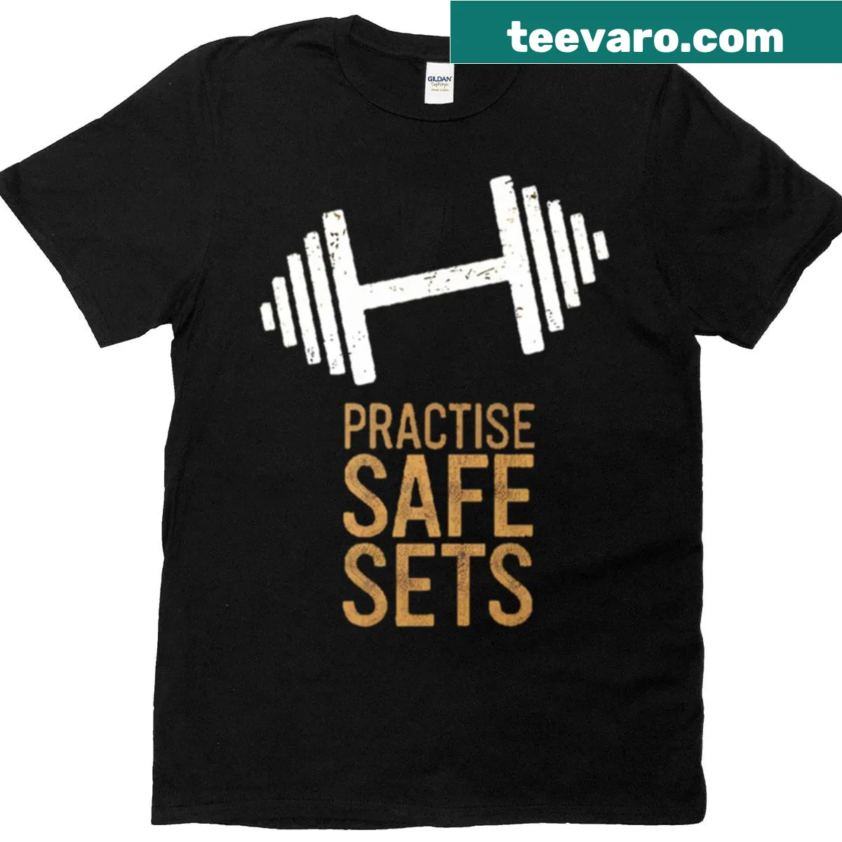 Oversized weightlifting meme t-shirt for gym enthusiasts — on a men's t-shirt