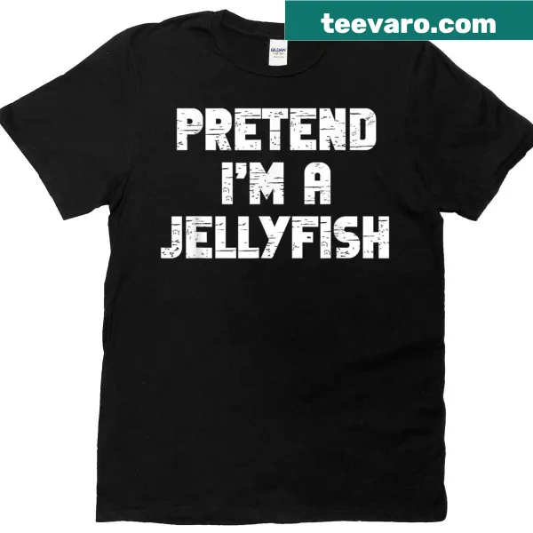 Cartoon t-shirt with 'Pretend I'm A Jellyfish' Halloween design