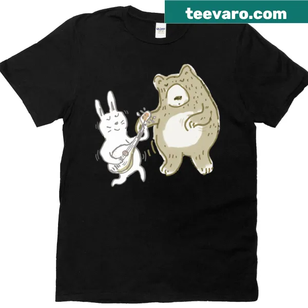Adorable bear graphic on a cheerful t-shirt promoting positivity