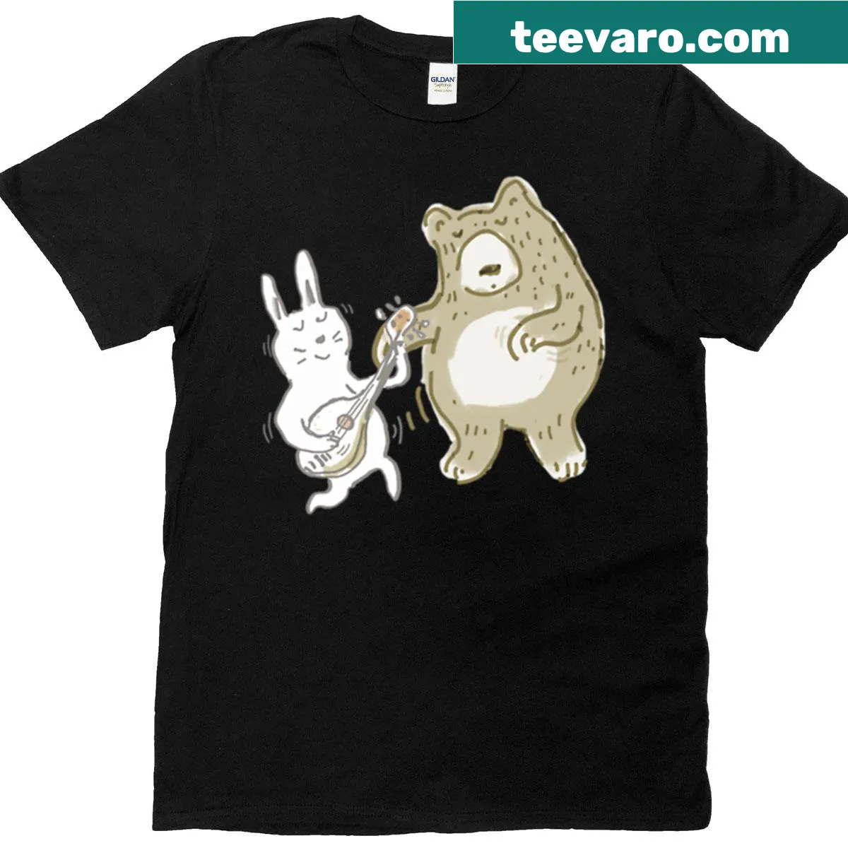 Adorable bear graphic on a cheerful t-shirt promoting positivity — on a men's t-shirt