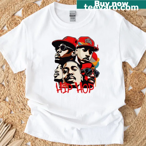 Stylish t-shirt featuring a tribute to hip-hop legends