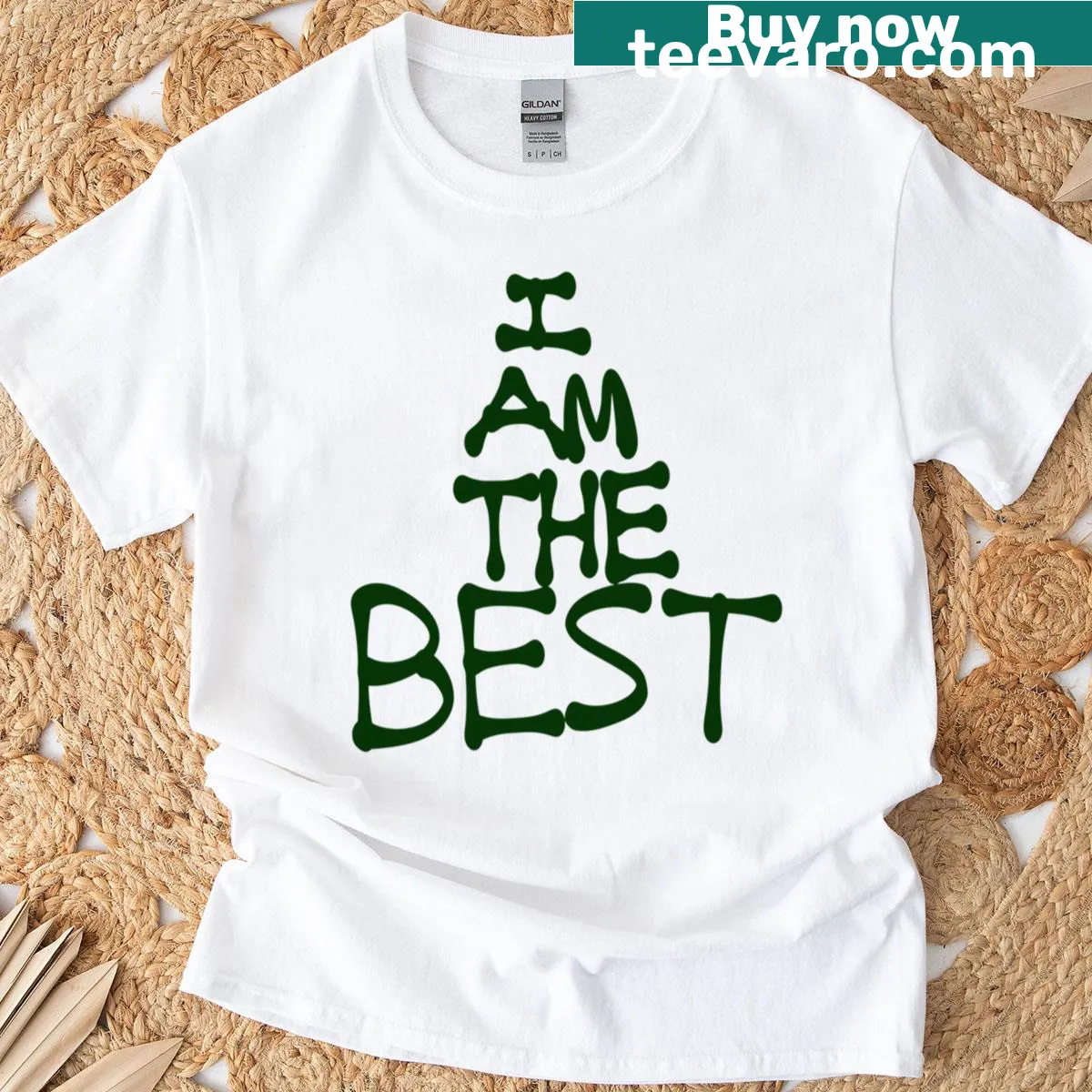 Motivational t-shirt featuring an empowering self-love quote — on a men's t-shirt