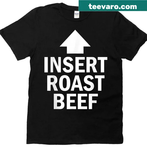 Funny Thanksgiving t-shirt with roast beef pointing arrow design