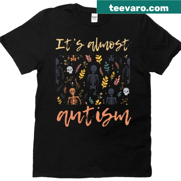 Oversized t-shirt with funny fall and autism-themed quote