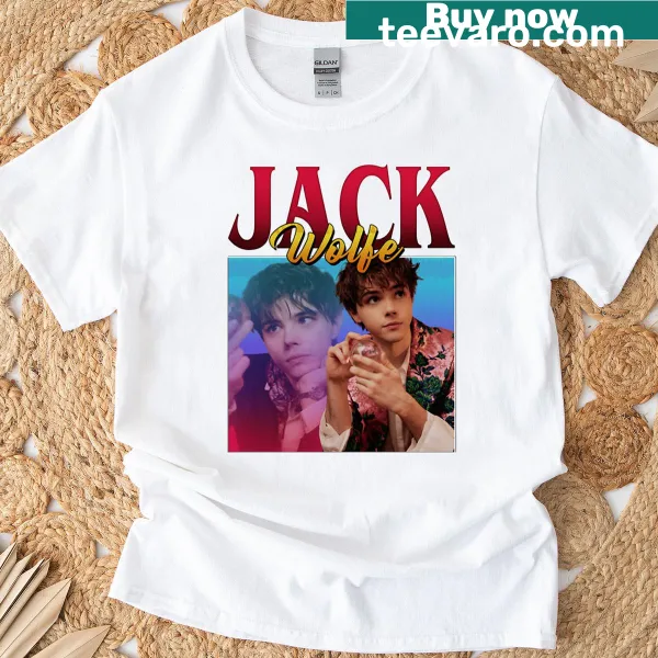 Retro aesthetic fan T-shirt featuring Jack Wolfe design