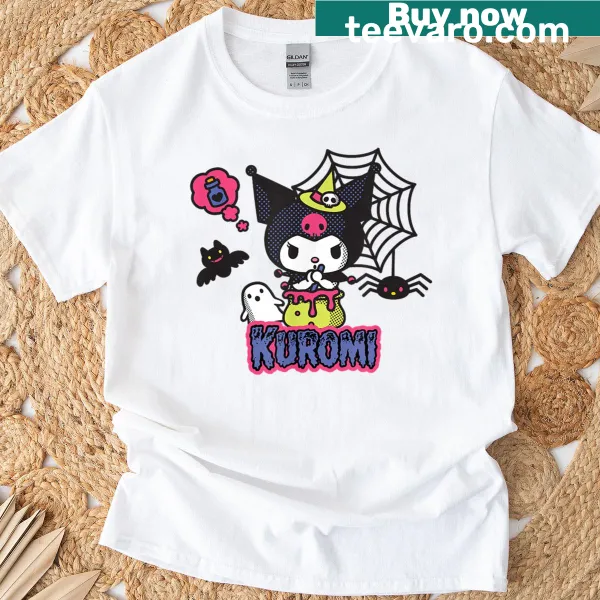 Spooky Kuromi Halloween T-shirt with web design