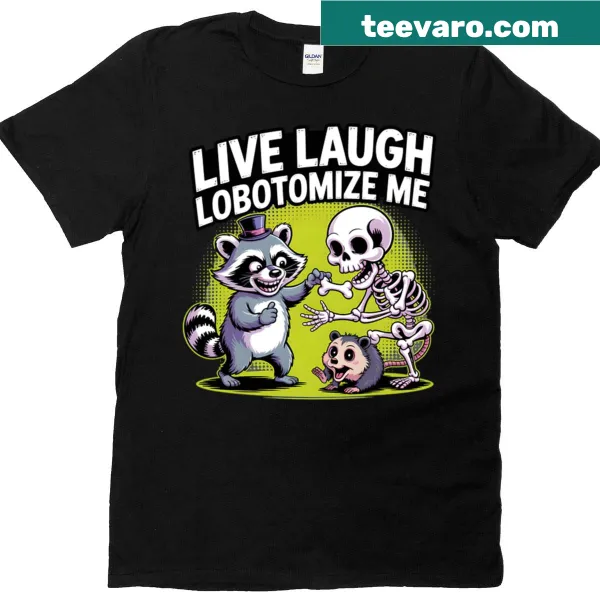 Edgy typography t-shirt with dark humor saying