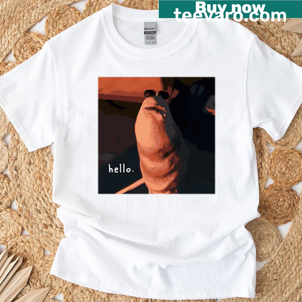 Cartoon worm VRChat icon printed on a casual t-shirt — on a men's t-shirt