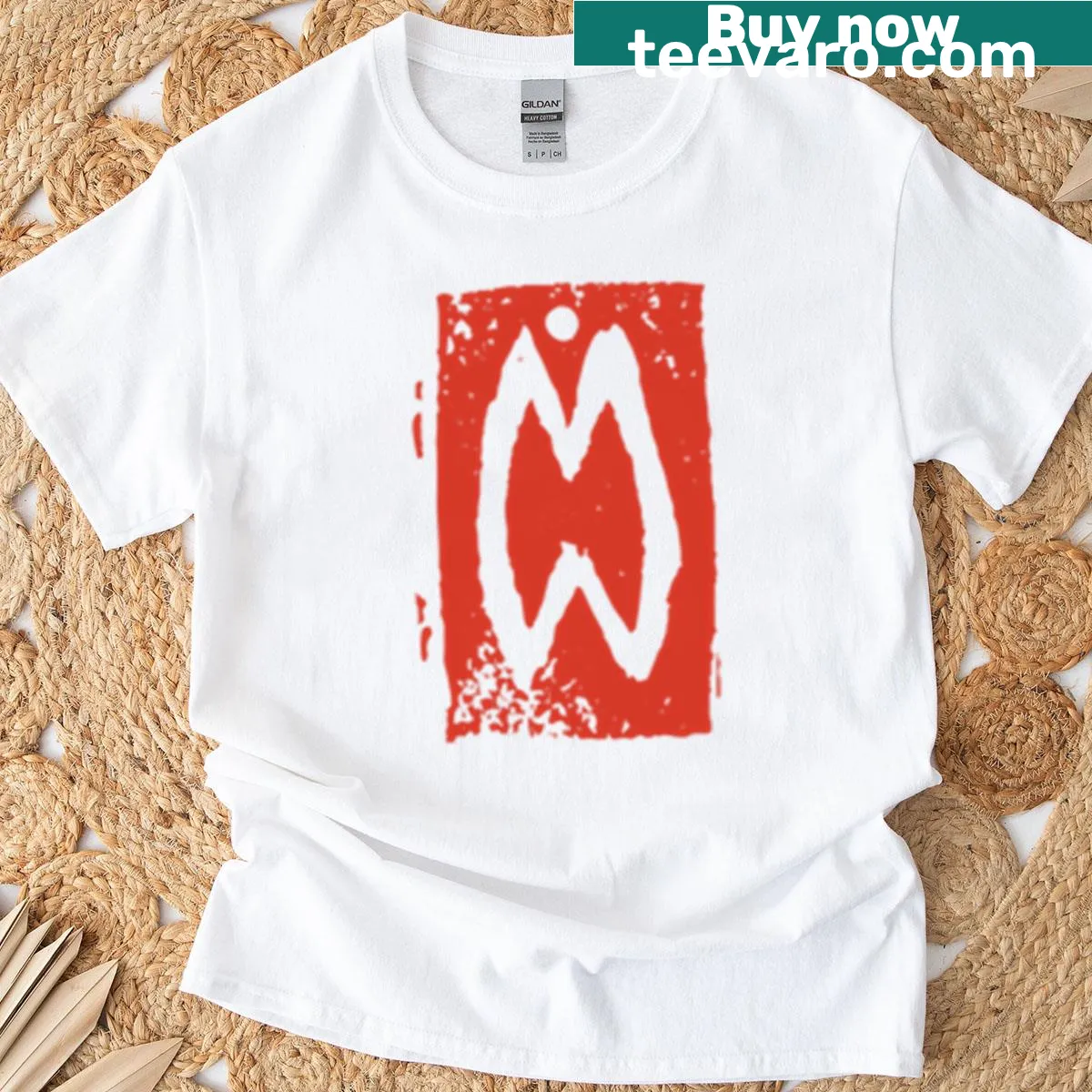 Block print t-shirt featuring a Boykin Spaniel design by Margaret Wienges. — on a men's t-shirt