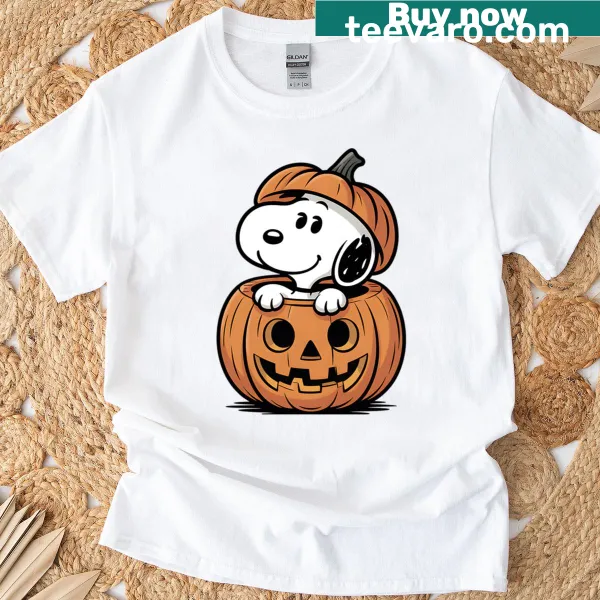 Vintage-style shirt with a cute cartoon dog and retro vibes