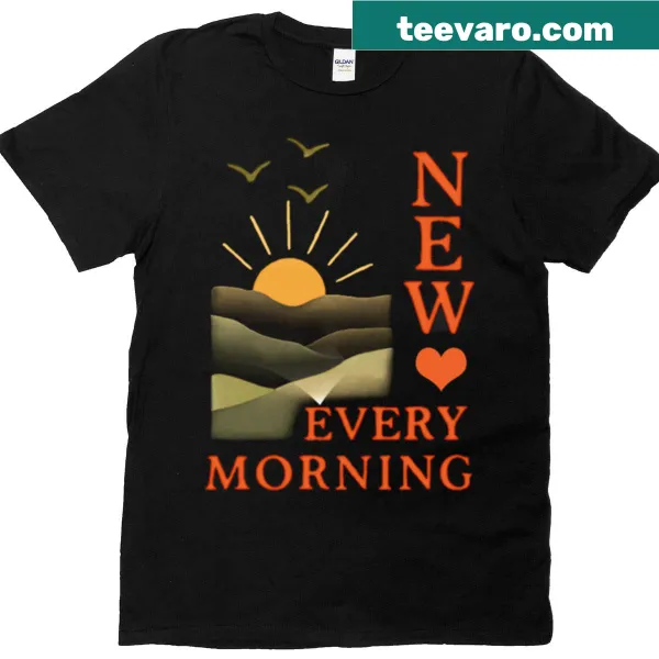 Inspirational shirt with a positive saying about new beginnings