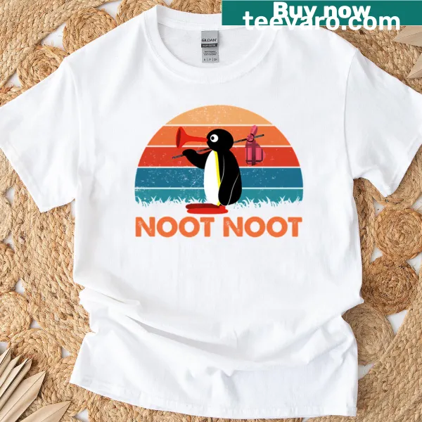 Cute retro Pingu graphic T-shirt for kids
