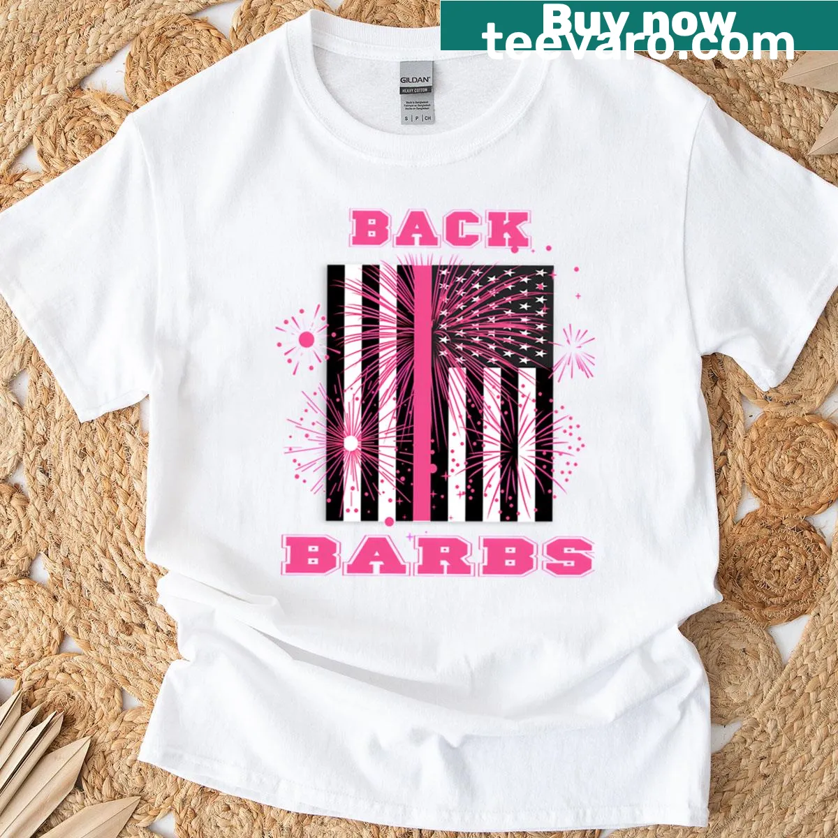 Meme flag logo for Barbz on a T-shirt — on a men's t-shirt