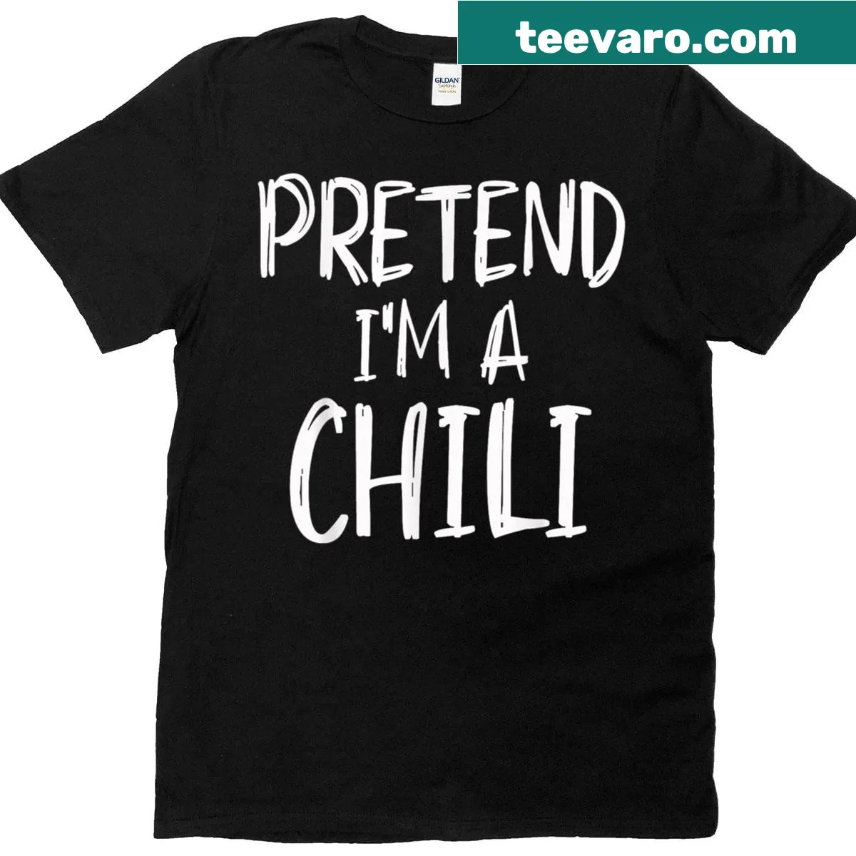 Funny chili costume t-shirt for Halloween — on a men's t-shirt