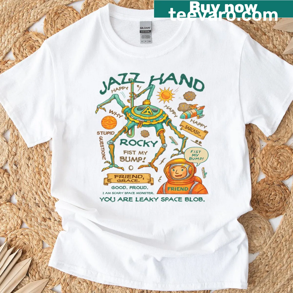 Inspirational T-shirt featuring 'Project Hail Mary' text design — on a men's t-shirt