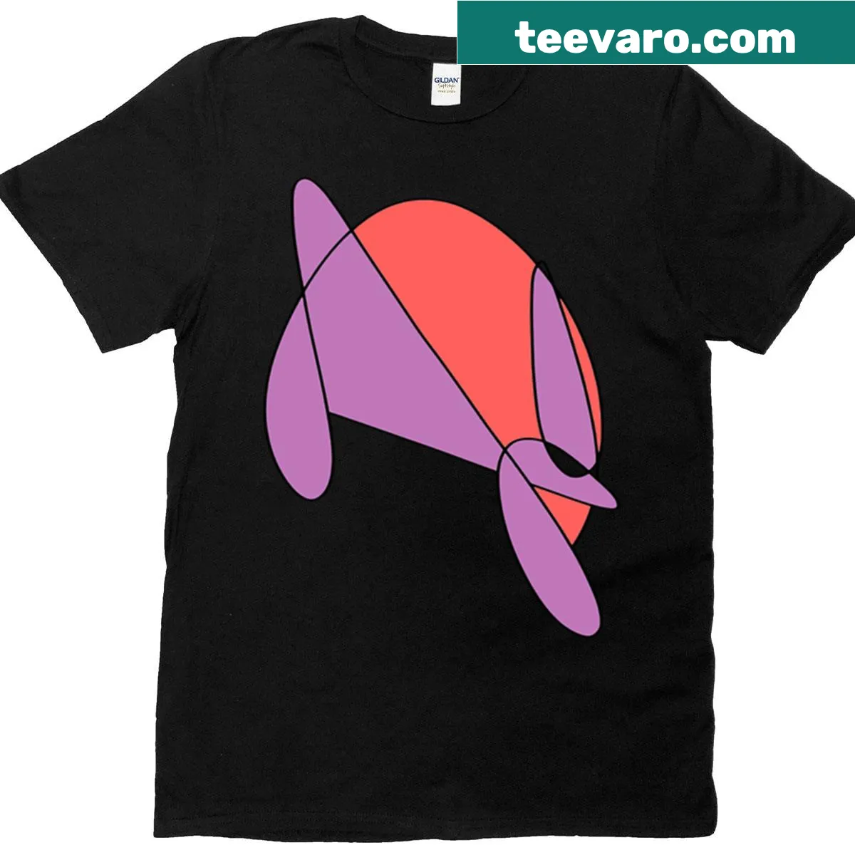 Realistic T-shirt featuring a rabbit illuminated by moonlight — on a men's t-shirt