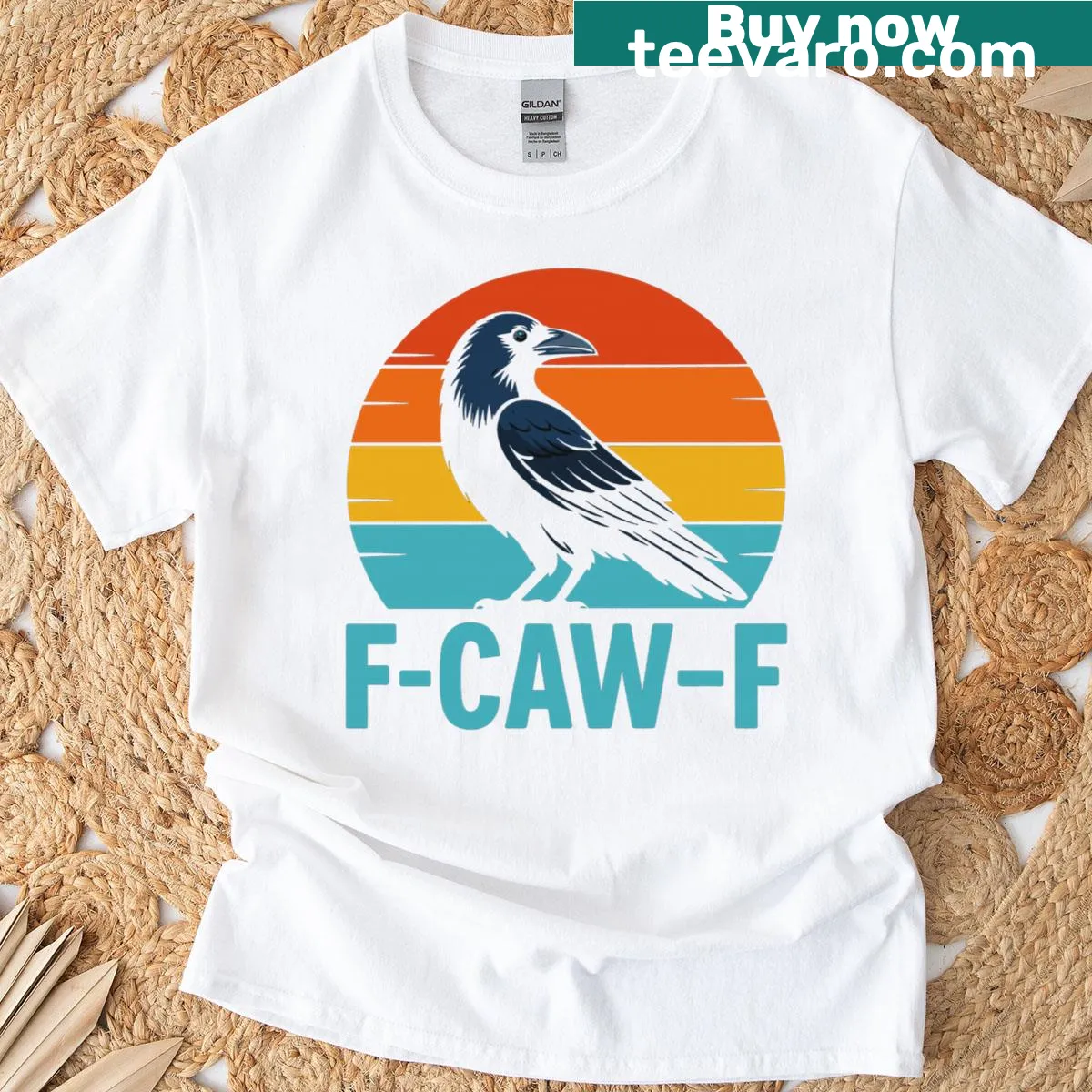 Funny crow lover t-shirt with playful graphic — on a men's t-shirt