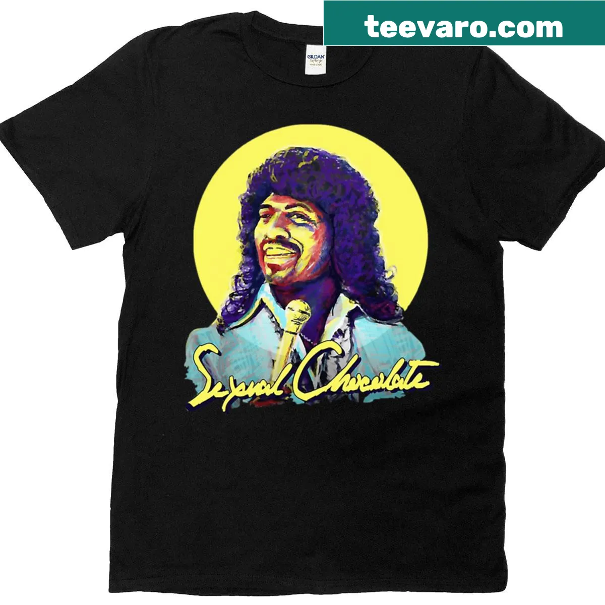 Retro 80s comedy movie T-shirt with funny graphics — on a men's t-shirt