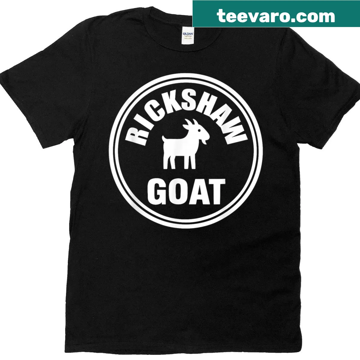 Illustration of a goat declaring itself the Greatest Of All Time on a T-shirt — on a men's t-shirt