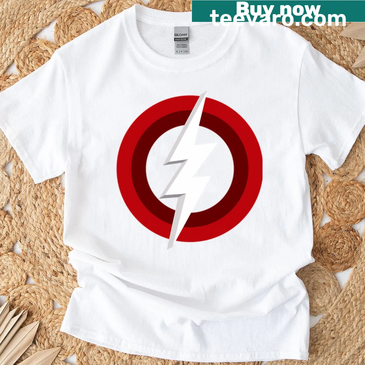 Vintage distressed 90s rock band t-shirt design — on a men's t-shirt