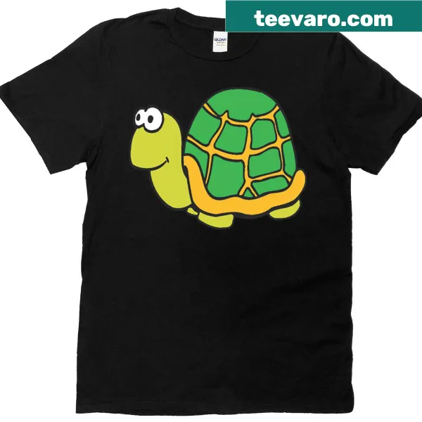 Illustrated T-shirt featuring a slow, sweet turtle design
