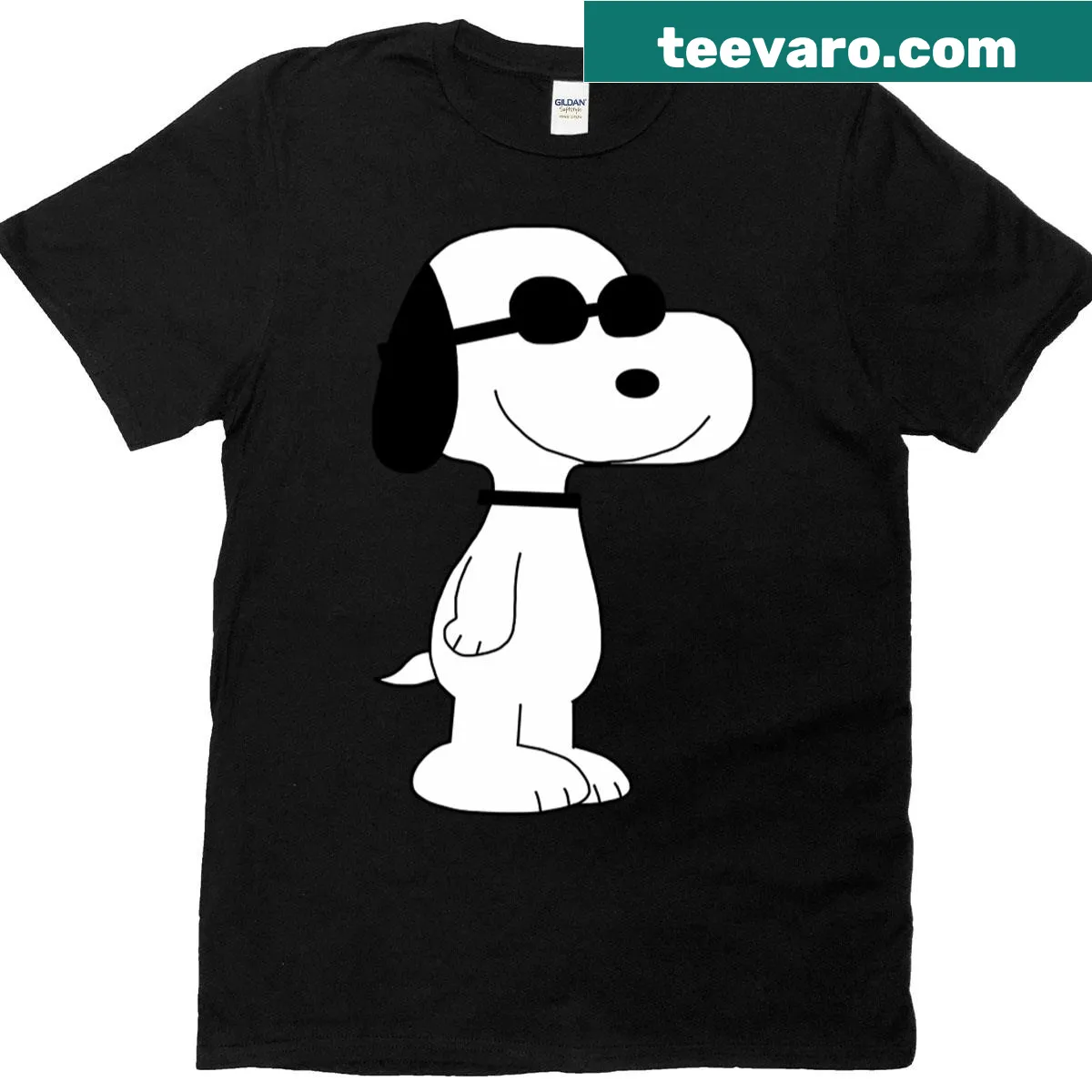 Cartoon-style t-shirt featuring a meme-inspired Snoopy graphic — on a men's t-shirt