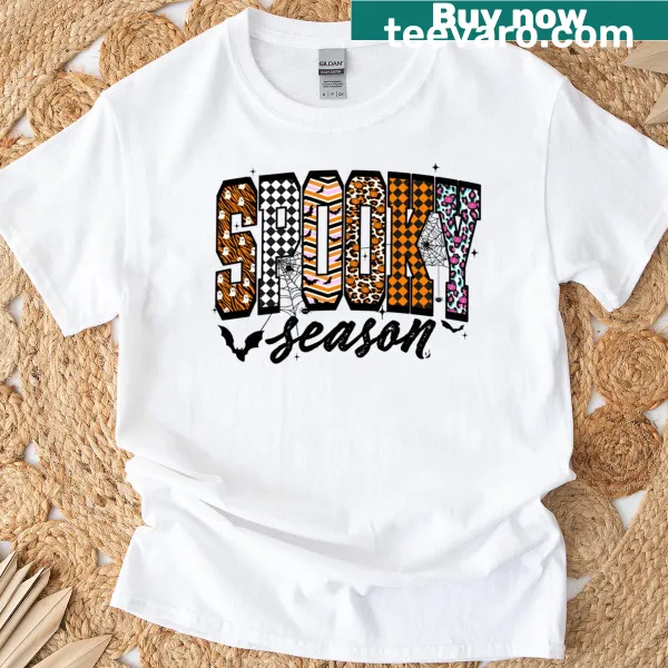 Fun Halloween t-shirt with playful spooky graphics