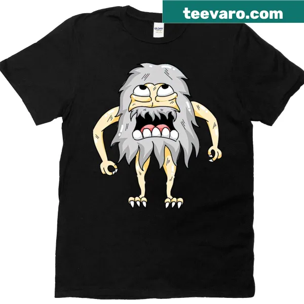 Whimsical Tarzan monster graphic on t-shirt