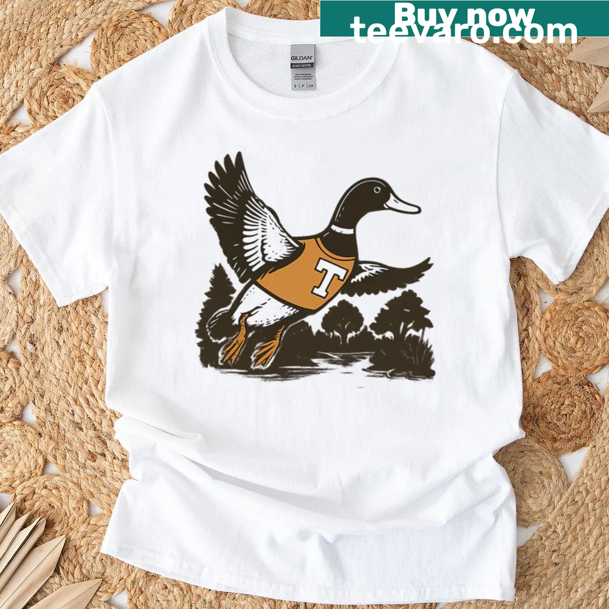T-shirt with Tennessee Duck logo for 2025 — on a men's t-shirt