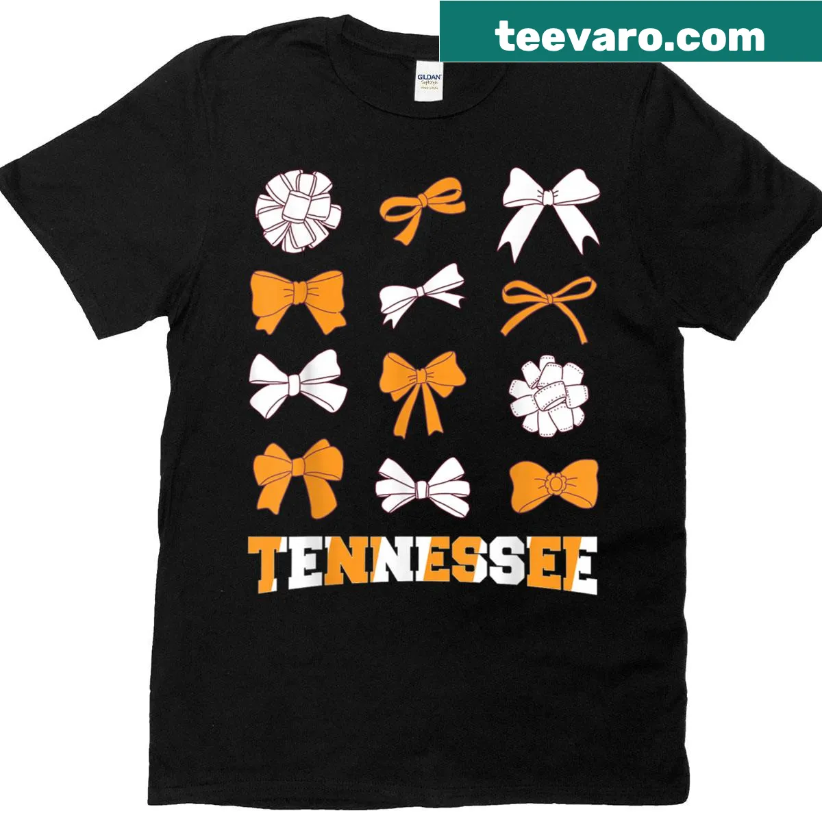 Tennessee pride T-shirt with bow graphic for young girls — on a men's t-shirt