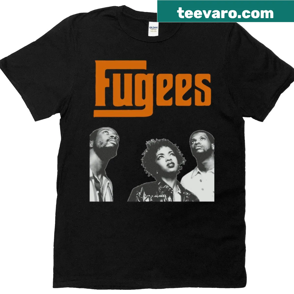 Hip-hop t-shirt featuring The Fugees fan design — on a men's t-shirt