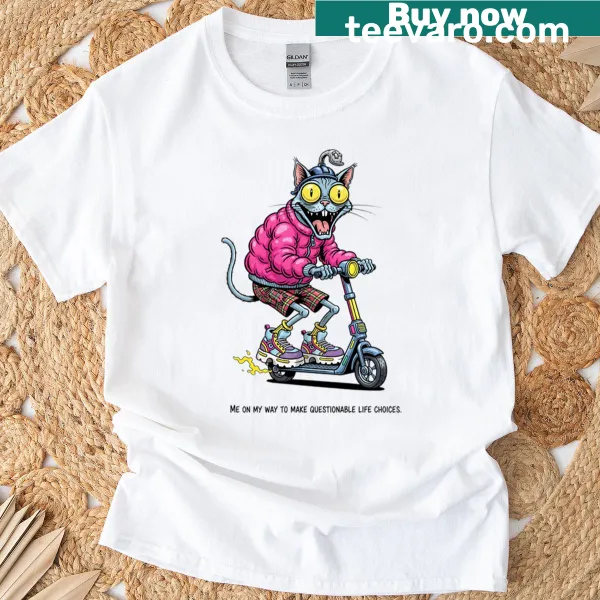 Oversized T-shirt humorously addressing millennial struggles