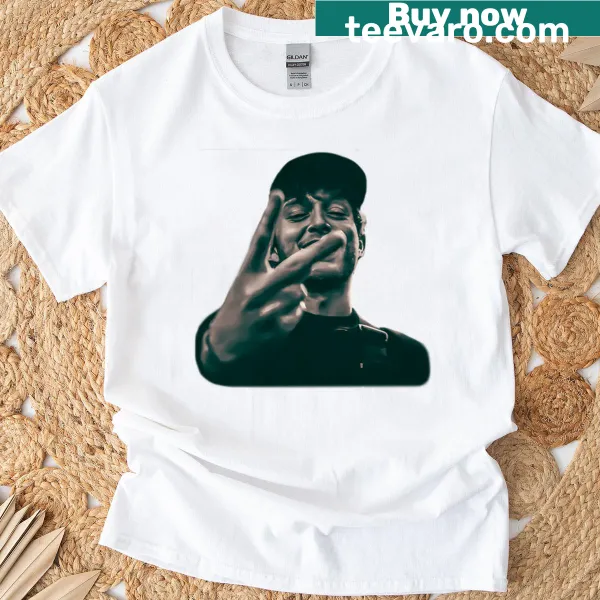 Humorous Vald meme rapper t-shirt with bold graphic design