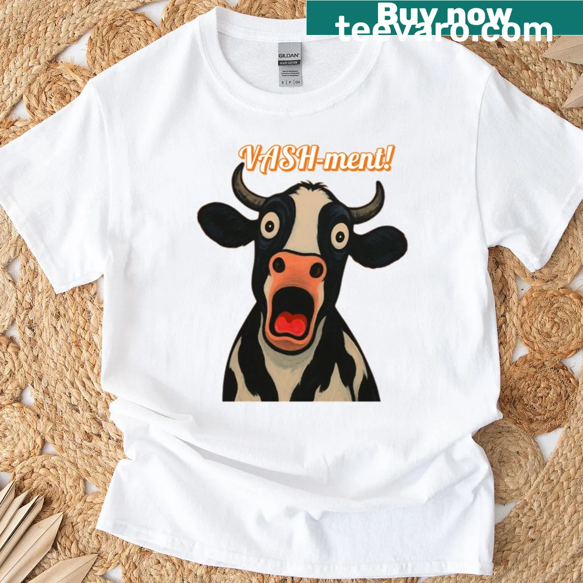 Illustrative Vash-ment t-shirt with creative design — on a men's t-shirt