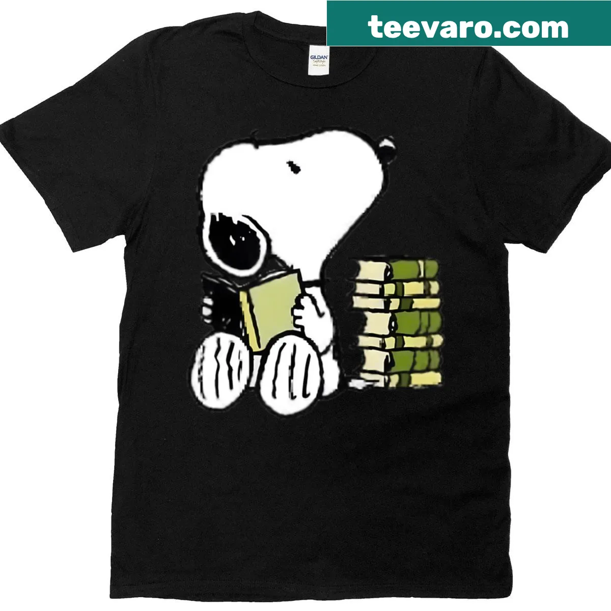 Retro T-shirt featuring a cartoon dog design — on a men's t-shirt