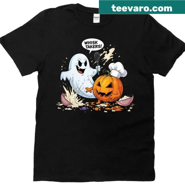 Funny t-shirt with 'Whisk Takers' text