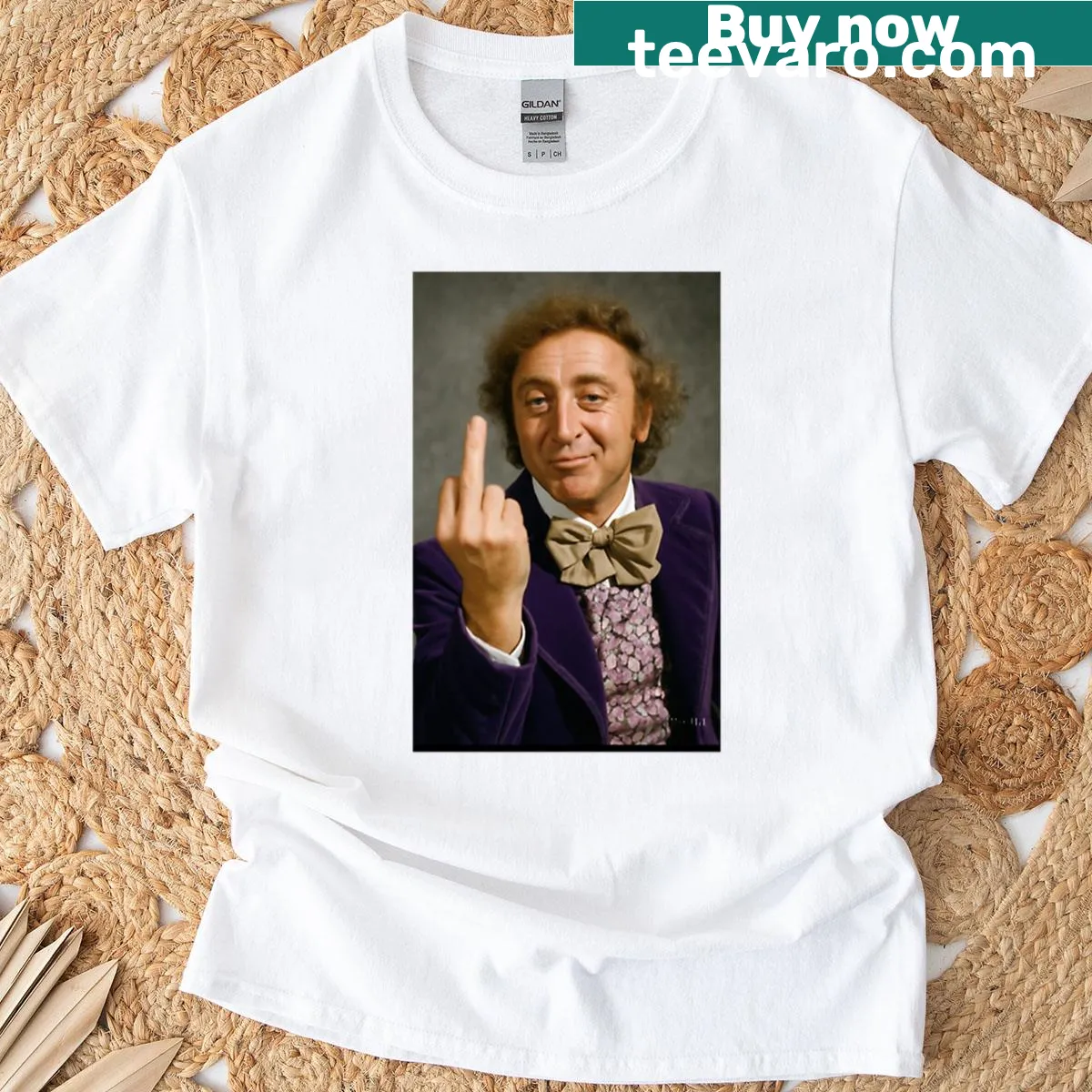 Illustration of a whimsical candy maker on an oversized T-shirt — on a men's t-shirt