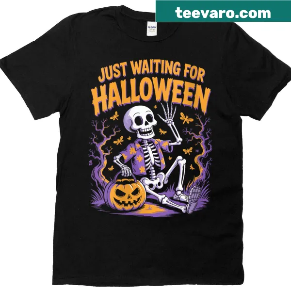 Cute skeleton design Halloween T-shirt for women
