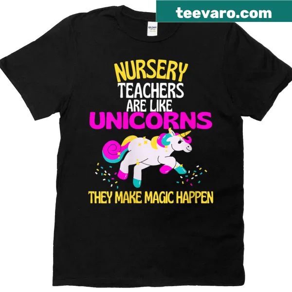 Unicorn-themed t-shirt for nursery teachers
