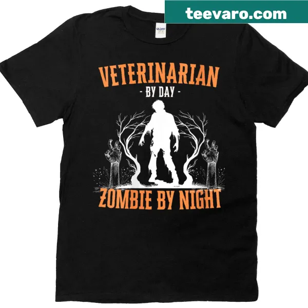 Humorous veterinarian zombie graphic T-shirt